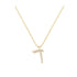 Daled - Hebrew Alef-Bet letter diamond Necklace - D letter